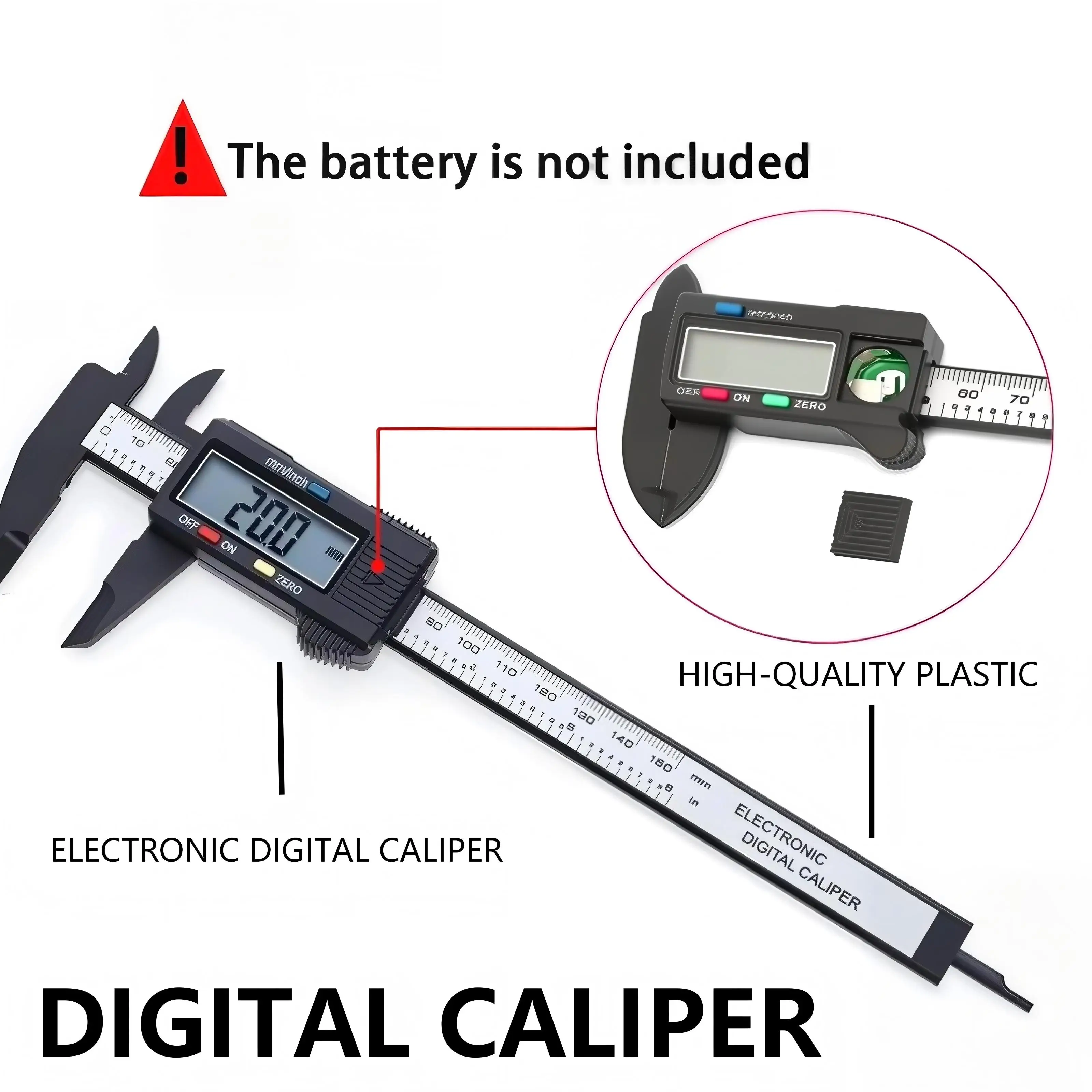 

100/150mm Electronic Digital Caliper Carbon Fiber Dial Vernier Caliper Gauge Micrometer Measuring Tool Digital Ruler