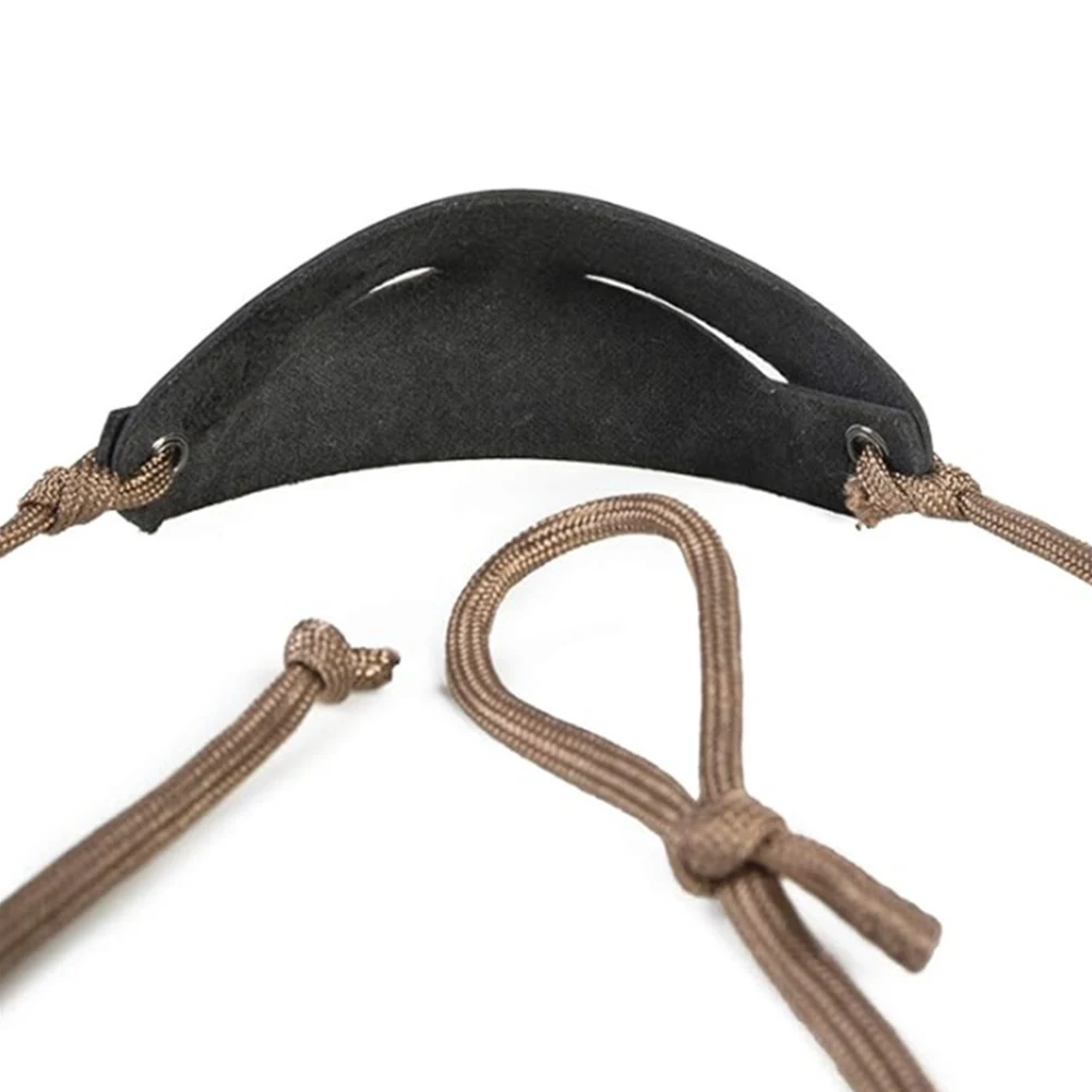 Handmade Leather Shepherd Sling Pouch Sling Shot Rope Strap Old-Fashioned Slingshot Hiking Hunting Accessories