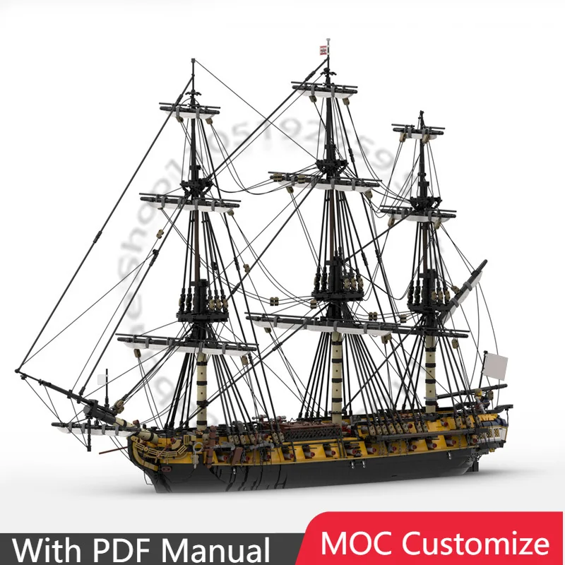 

7945 PCS War series HMS Euryalus Frigate MOC Customize Modular Building Block Design Simple Popular Kids DIY Festival Toy Gift