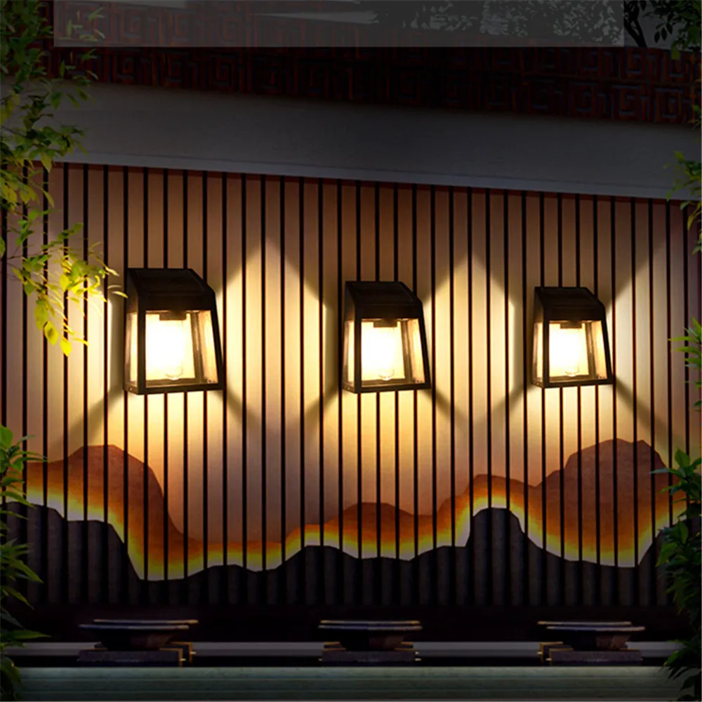 

2/4Pcs Solar Wall Lights Outdoor Garden Balcony Decoration Led Street Lamp Waterproof Landscape Stair Fence Pathway Solar Lights