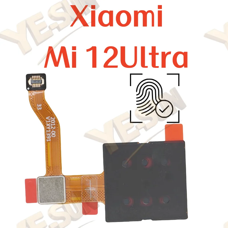 

For Xiaomi Mi 12Ultra Fingerprint Sensor Home Return Key Menu Button With Side Power On Off Flex