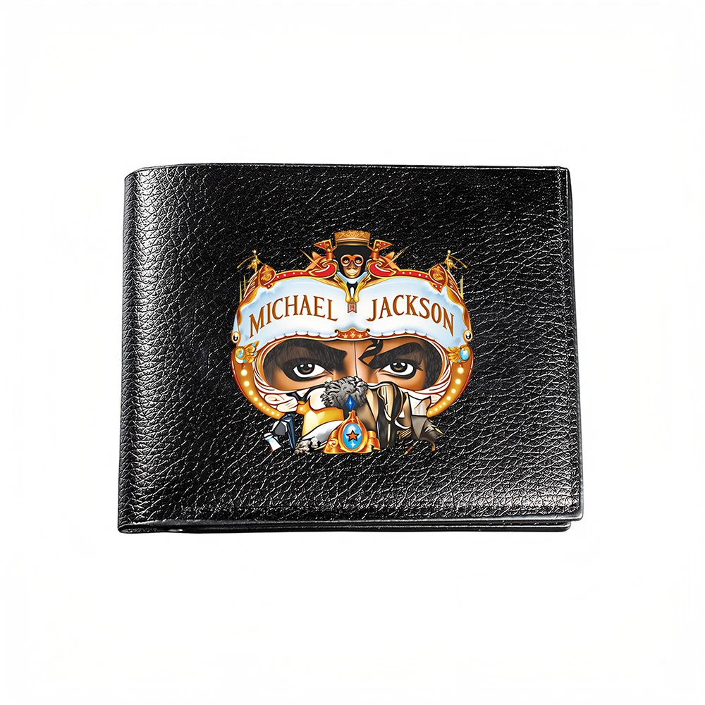 Michael Jackson Iconic Portrait Design Men's Wallet Card Holder Casual Business Fashion Statement Accessory