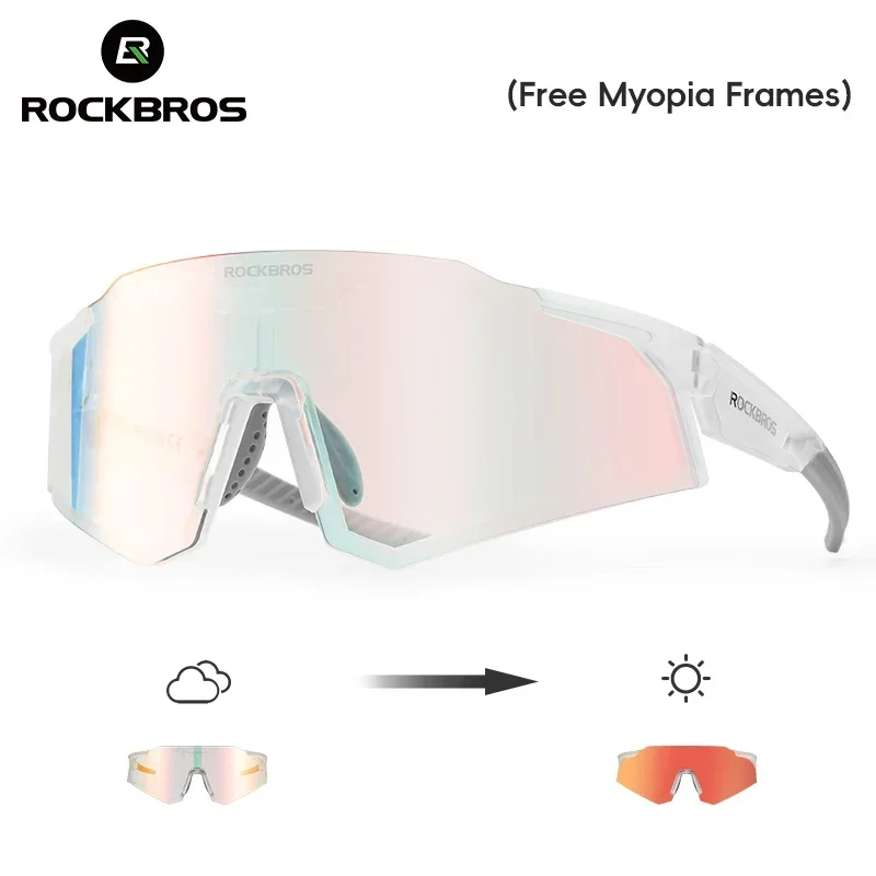 ROCKBROS Cycling Glasses Photochromic Sunglasses Men Women UV400 Protection Goggles Fishing Hiking Eyewear Cycling Glasses