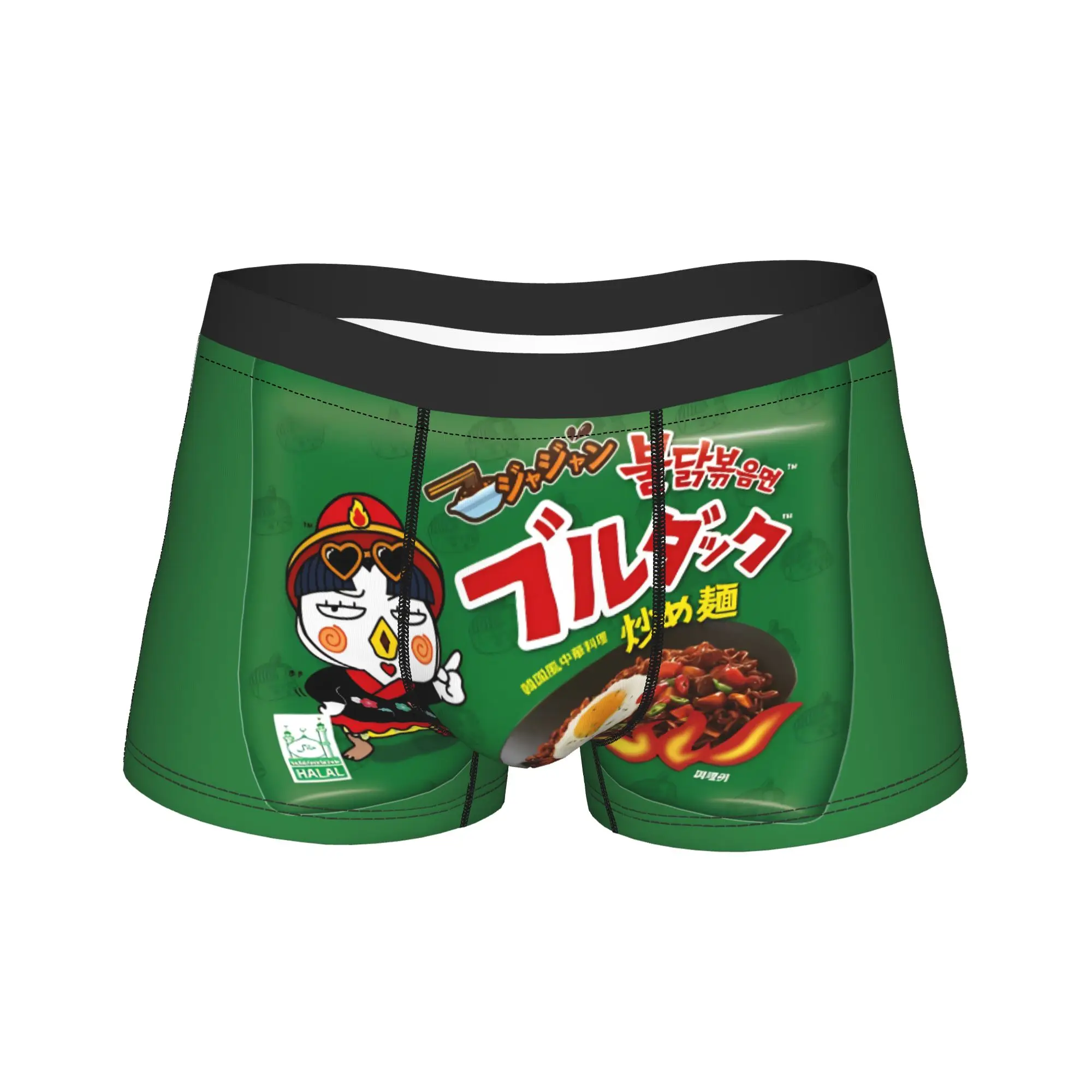 

Нижнее белье с пряной куриной лапшой Buldak, нижнее белье со вкусом курицы, мужские трусы с принтом, мягкие трендовые шорты-боксеры, качественные трусы-боксеры