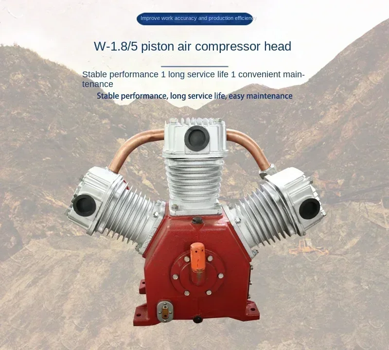 Piston Compression Air Compressor Head Assembly Accessories 1.8/2.8/3/3.5 Durable Maintenance Parts for Optimal Performance