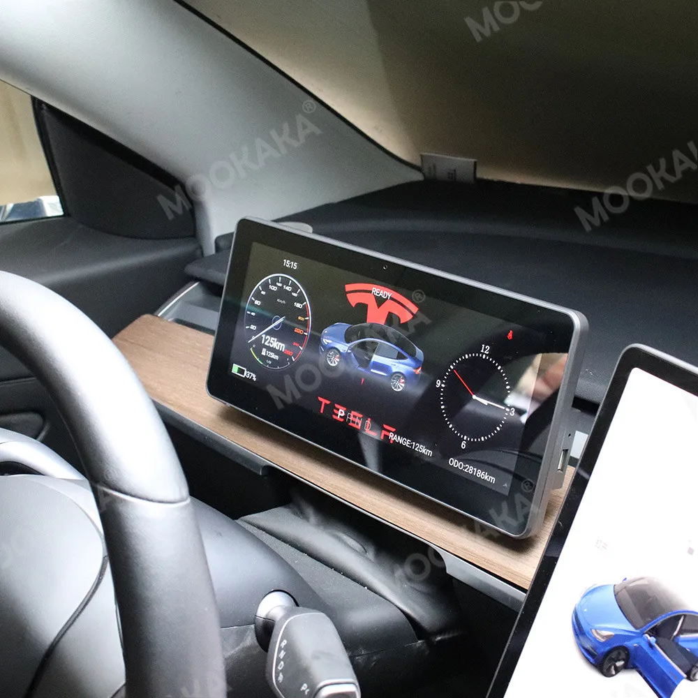 

For Tesla Model 3 Y Android Car Virtual Instrument Dashboard Display GPS Navigation Digital Cluster LCD