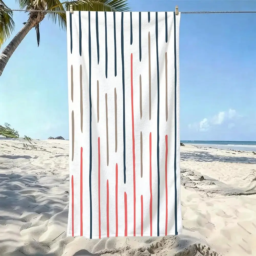 Modern G-Geometric Line ArtS Towel Five-Star Hotel Quality Eco-Friendly Ultra Soft Thick Towels & Beach Towels