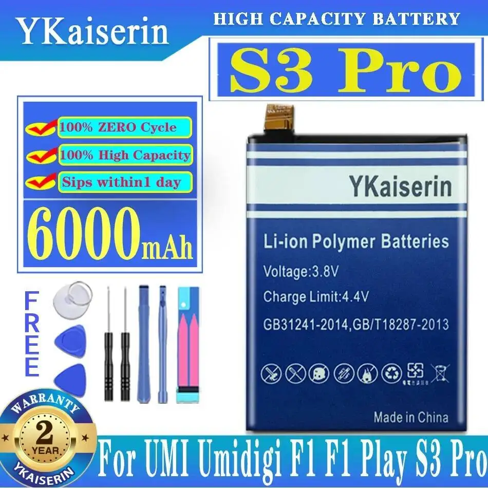 

Экологически чистый аккумулятор для мобильного телефона Umidigi Umi F1 Play S3 Pro 6000 мАч