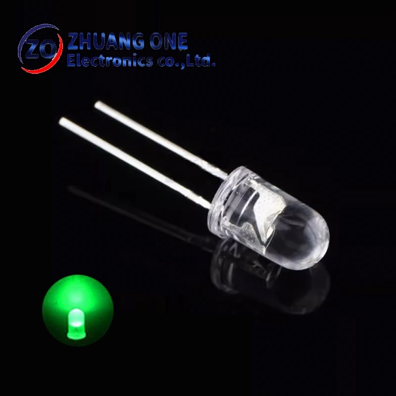 Ampoule LED ronde transparente de haute qualité, 5MM, Super brillante, eau claire, vert, rouge, blanc, jaune, bleu, Diode électroluminescente