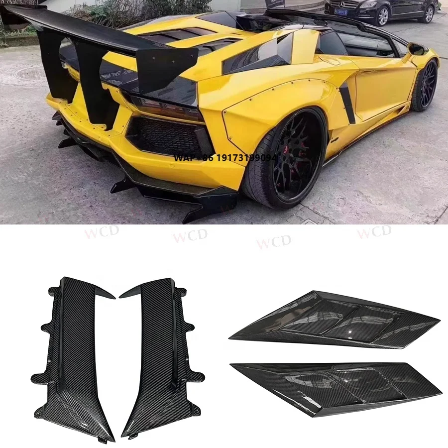 

For-Lamborghini LP700 LP720 LP750 Aventador Carbon Fiber Side Air Intake Vent Rear Window Side Vent Cover Body Car Accessories