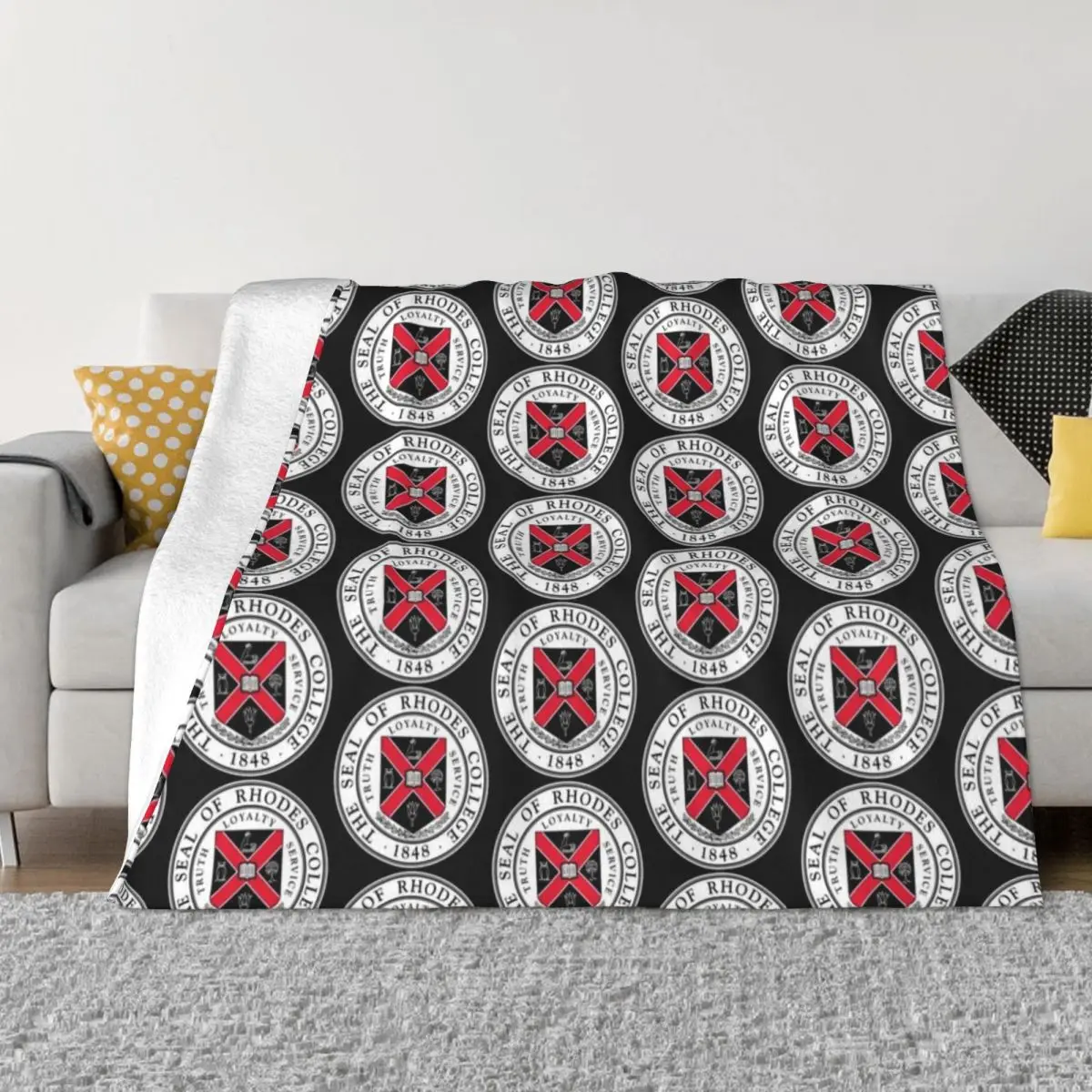 

Rhodes College Seal Throw Blanket Thermals For Travel fluffy Blankets