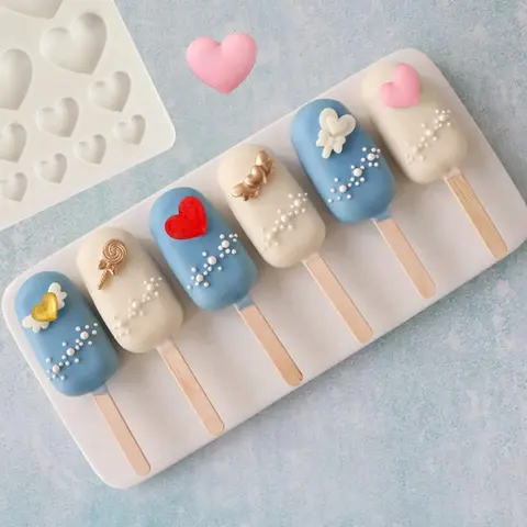 Stampo per fondente a forma di cuore a 25 cavità Stampo in silicone per cioccolato d'amore per la decorazione della torta di San Valentino Cupcake Topper Zucchero artigianale