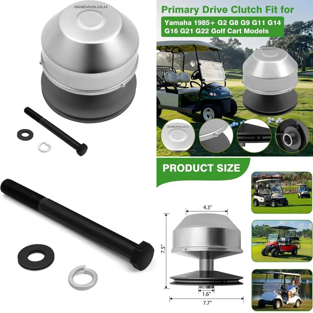 

Golf Cart Primary Drive Clutch Kit Fits for Yamaha 1985+ G2 G8 G9 G14 G16 G22 4 Cycle Carts Gas Golf Cart Driven Clutch Assembly