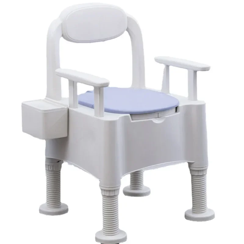 Adjustable Height Mobile Elderly Toilet  AntiRollover  Patient Indoor Urinal Basin  Portable Pregnant Women Lift Chair