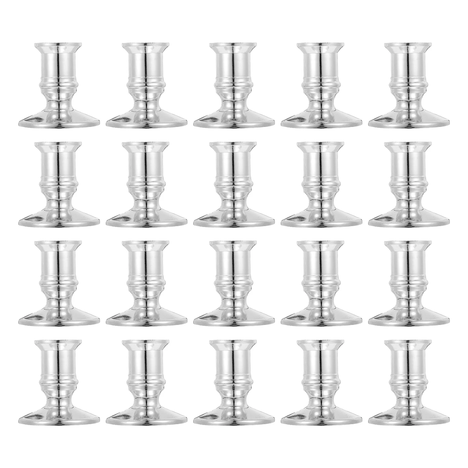 

20 Pcs Electronic Base Desktop Candlestick Fashion Candleholder Tapered Candlesticks Plastic Creative Nice