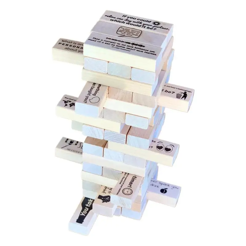 Jogos de casais para adultos, torre de queda, jogo de mesa para o dia dos namorados, jogo engraçado para beber, atividades criativas de data