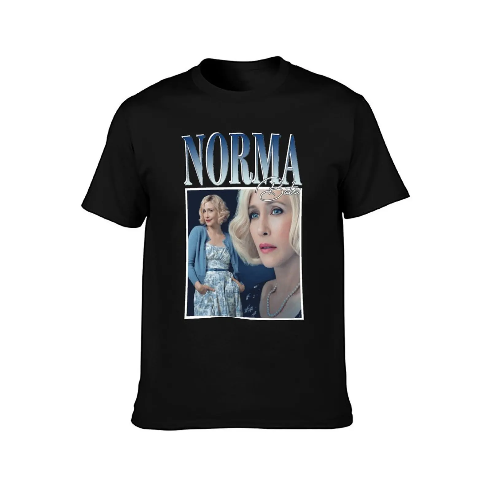 Norma Bates T-Shirt Basic Plain Short Sleeve Crew Neck Tee T-Shirt