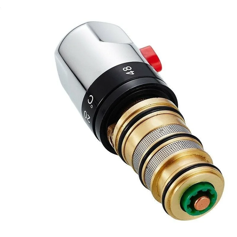 Brass Thermostatic Mixing Valve Temperature Control Ceramic Valve for Solar Water Heater Valve Parts Ceramic Cartridge WJ911