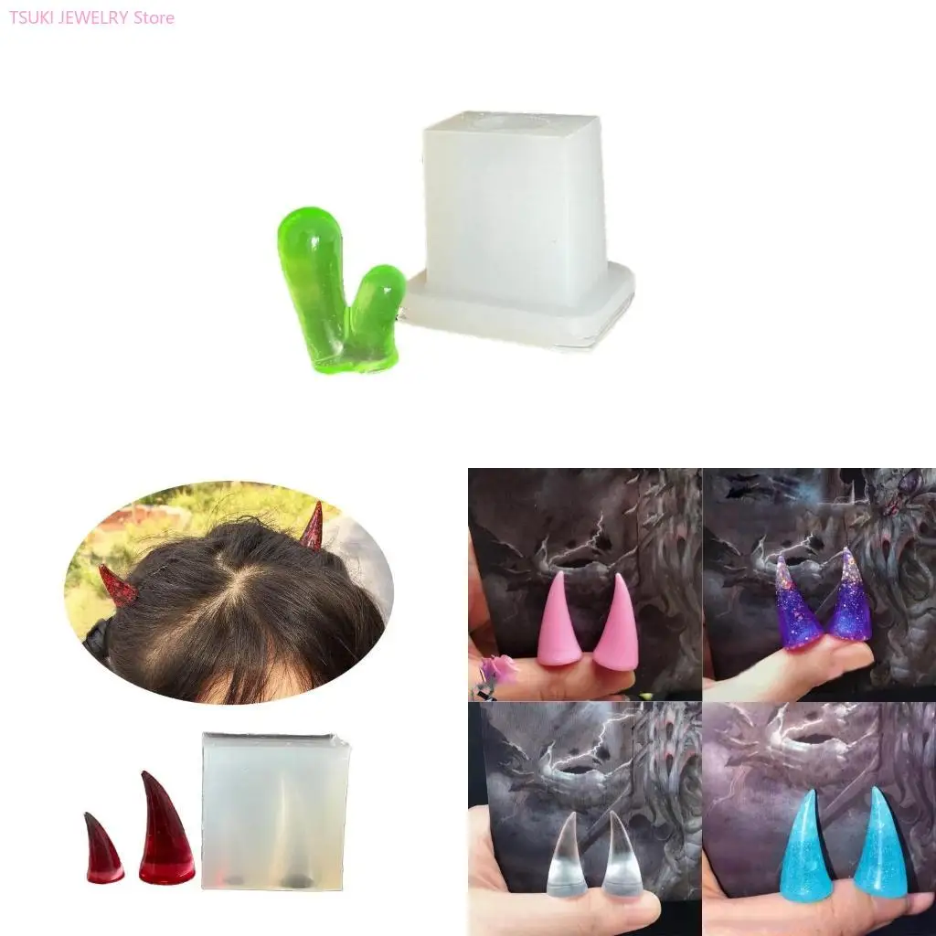 62KE Multi Functional Devil Claw Horns DIY Molds Horn Claw Silicone Mold for Cosplay