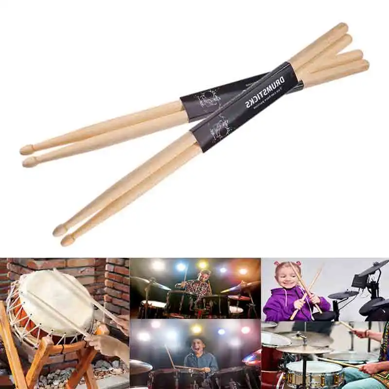 Professional Wooden Drum Sticks For Beginners 5A Oak Wood Drumsticks Set Drum Sticks Percussion Instrument Accessories