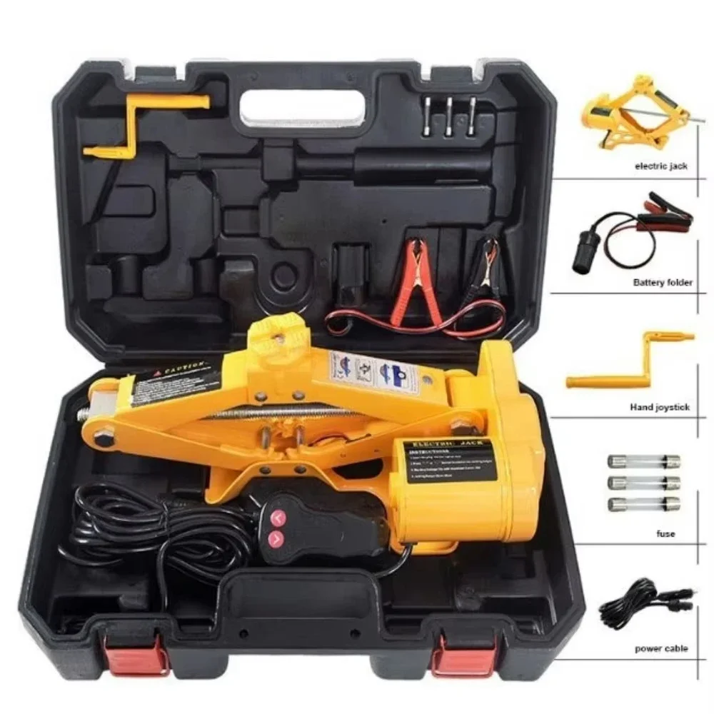 

Electric Car Jack 2 Ton/3 Ton 12V Electric Scissor Jack with Storage Box for Car SUV Tire Changes (Lifting rang: 6.7~16.54 inch)