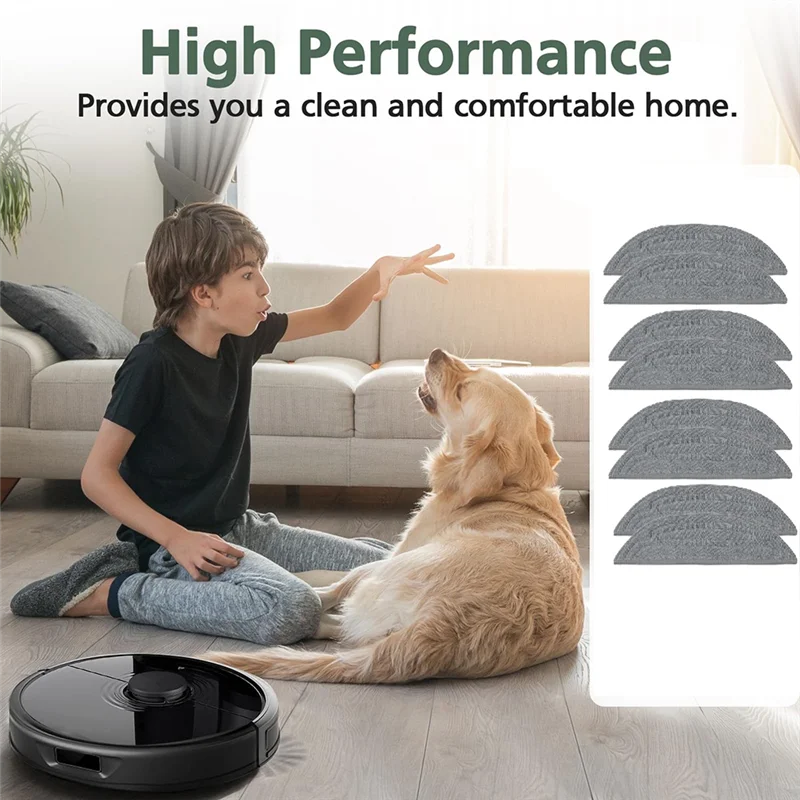 

AT51-8 Pcs Cleaning Cloth For Roborock G20S S8 Max Ultra Robot Vacuum Cleaner Accessories