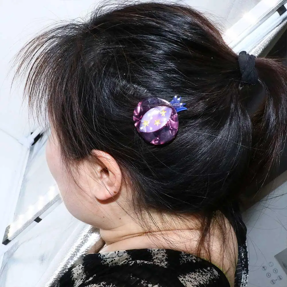 Hair Clips Hair Side Clips Star Magic Ball Fairy Tale Hairpins Women Hairpins Korean Duckbill Clips Acetate Hair Clips Mushroom