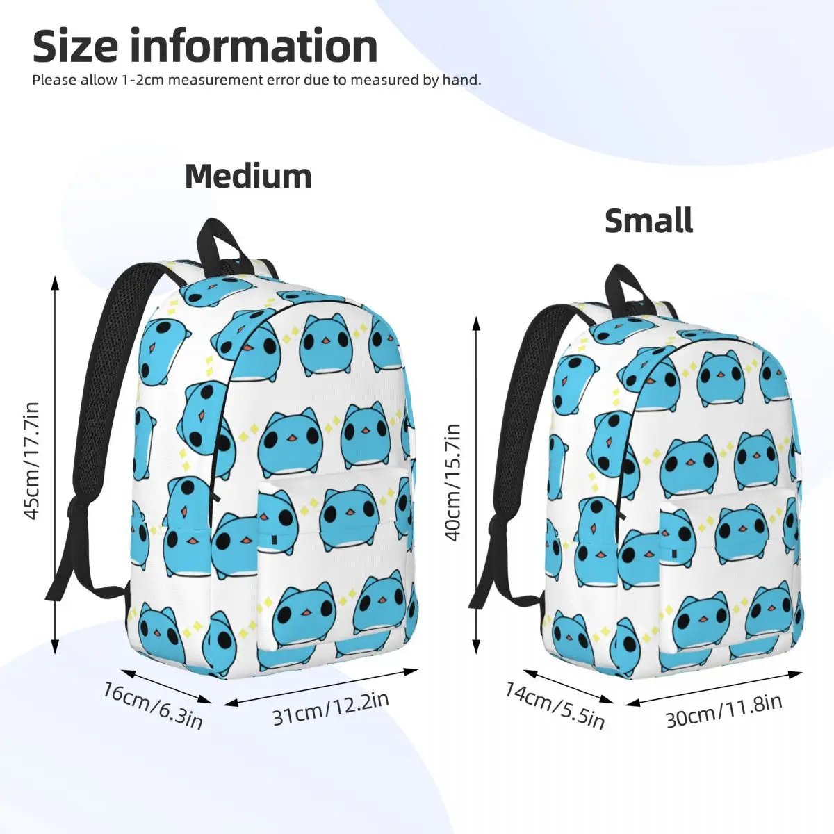 Comic Cat Bugcat Capoo Bug Cat Backpack Daypack Large Capacity Children BookBag School Bag Shoulder Bags for Boys Girls