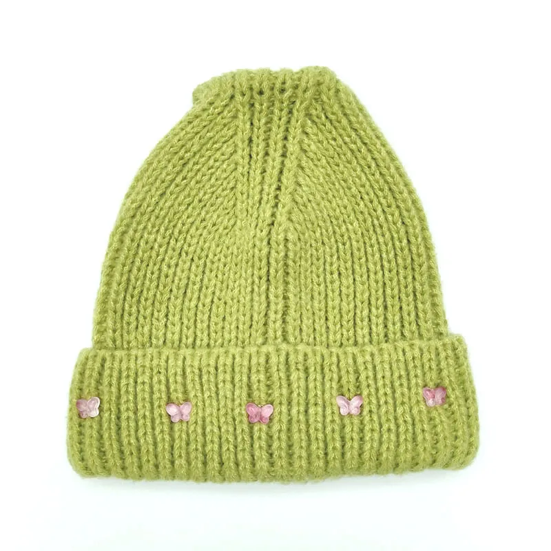 

Женская вязаная шапка с зеленым кристаллом и бриллиантом и жемчугом, женские ювелирные шапки для девочек, зимние теплые зимние шапки-бини в стиле хип-хоп