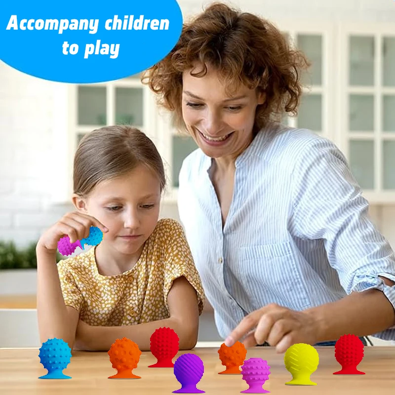 

Набор из 6 предметов, силиконовые мягкие сенсорные игрушки-непоседы с текстурированными присосками, мягкие игрушки для снятия стресса, подарок для занятий