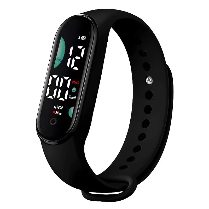 Touch Control LED Digital Watch Waterproof Silicone Strap Sports Electronic Bracelet Non-Smart Watch for Men Women Students Teen