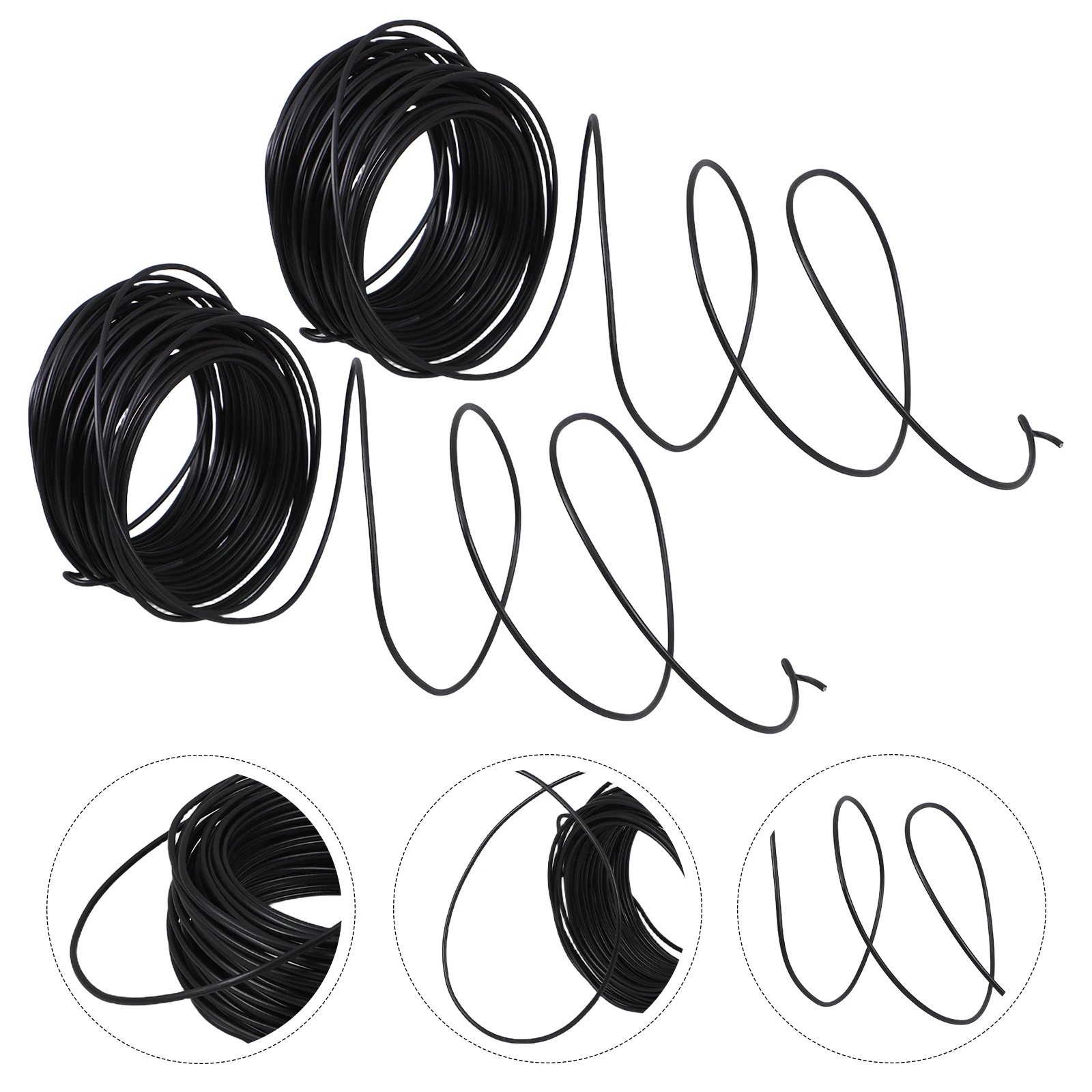 

2 Rolls Pvc Coated Galvanized Iron Cable Ties Wire Waterproof Moistureproof Heavy Duty Electrical Binding Zip Ties For Computer