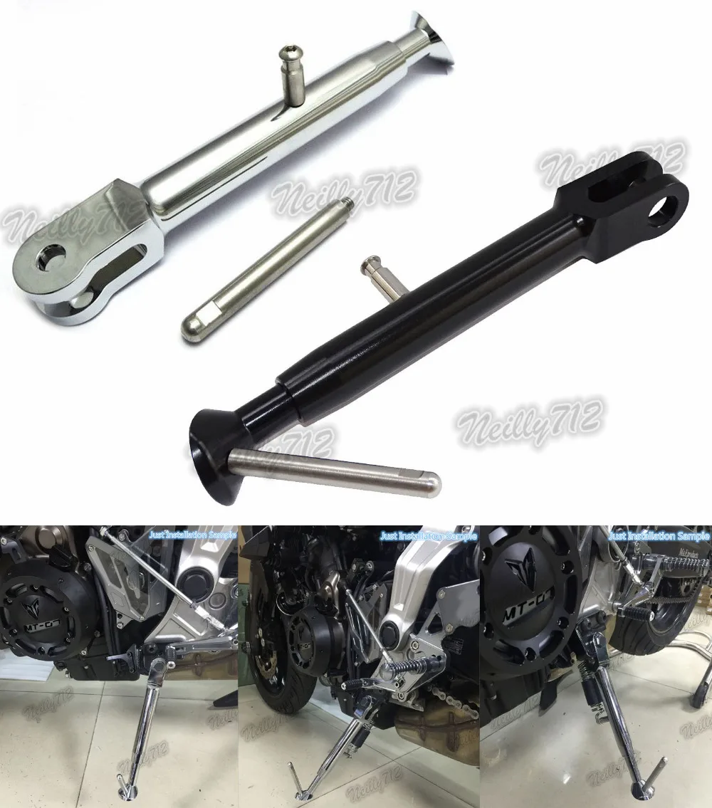 

Sale Motorbike CNC Aluminum Adjustable Kickstand Foot Side stand Support For Yamaha MT-07 FZ-07 MT07 FZ07 2014 2015 2016 2017