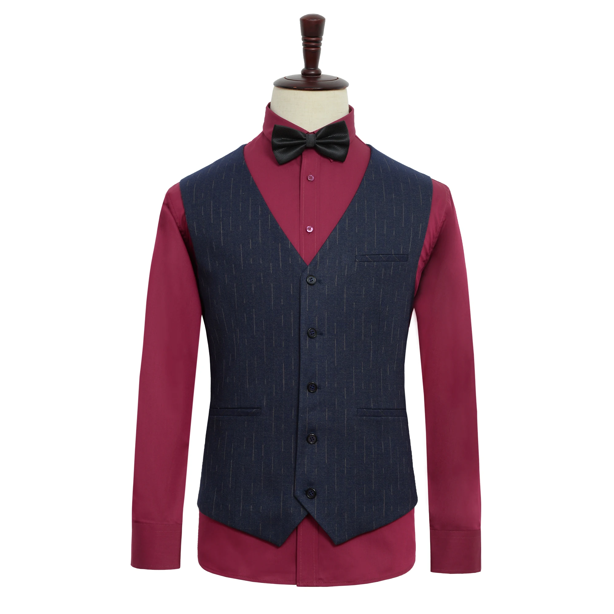 

Slim Fit Suit Vest for Men Formal Business Casual Waistcoat Five-Button Gilet for Work Wedding Party