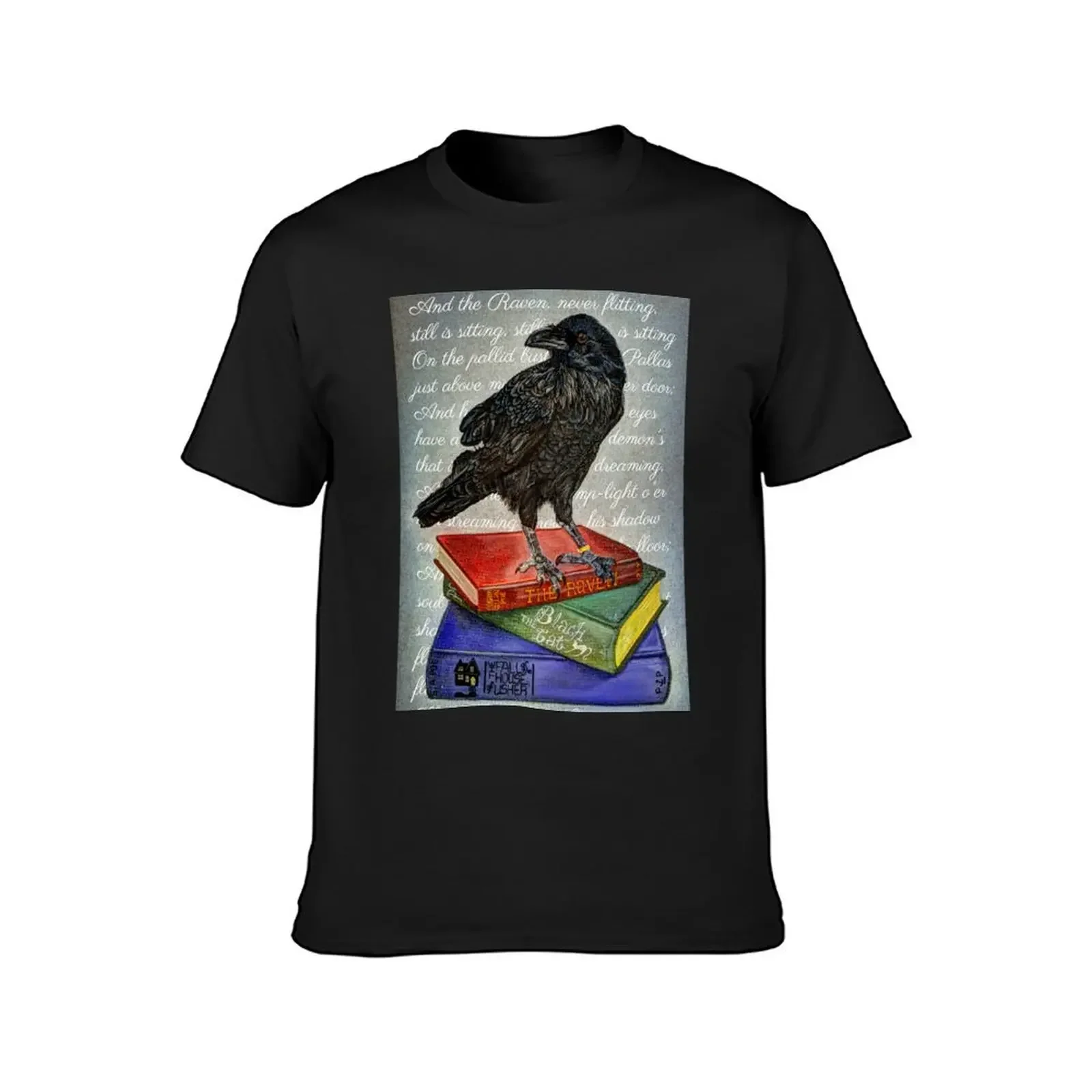 Surreal Raven - Original Artwork - Inspired by Edgar Allan Poe Poem T-Shirt plus sizes men clothes