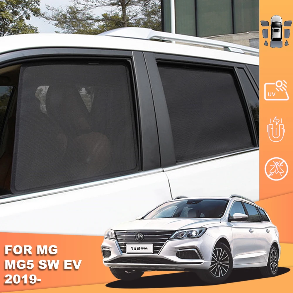 

For MG 5 SW MG5 EV 2018-2024 Magnetic Car SunShade Shield Front Windshield Frame Curtain Rear Side Baby Window Sun shade Visor