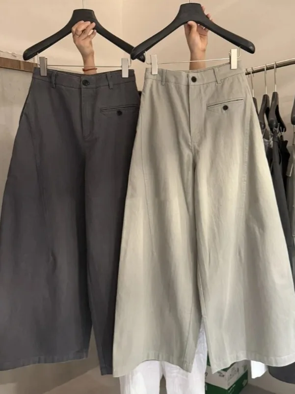 Fashionable High Waist Wide Leg Pants Women's Loose plus Size Versatile Slimming Casual Long Trousers Commute Style Korean Ve...