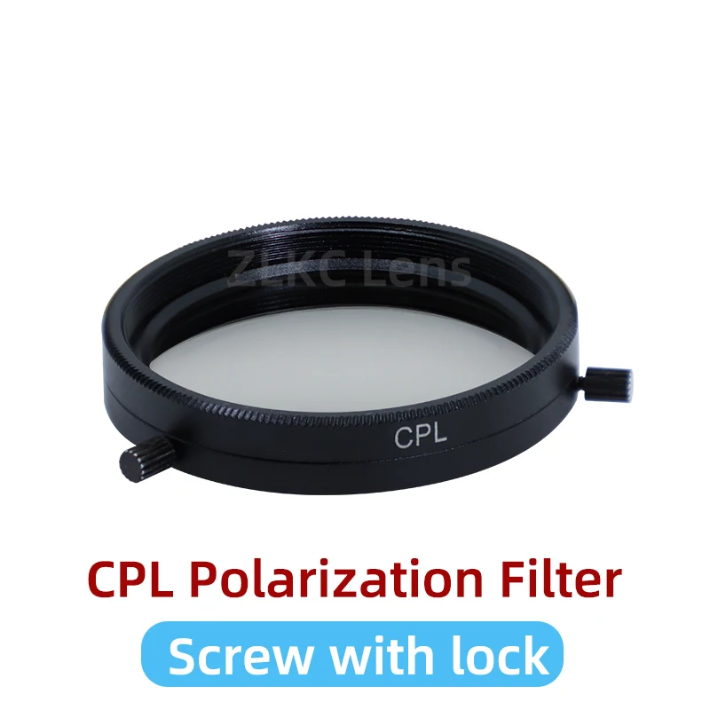 Filtro de polarización o tornillo de filtro ZLKC CPL con cerradura M25/M27/M28/M30/M30.5/M34/M35.5/M37.5/M40.5*P0.5 y M37/M39/M46/M49*P0.75