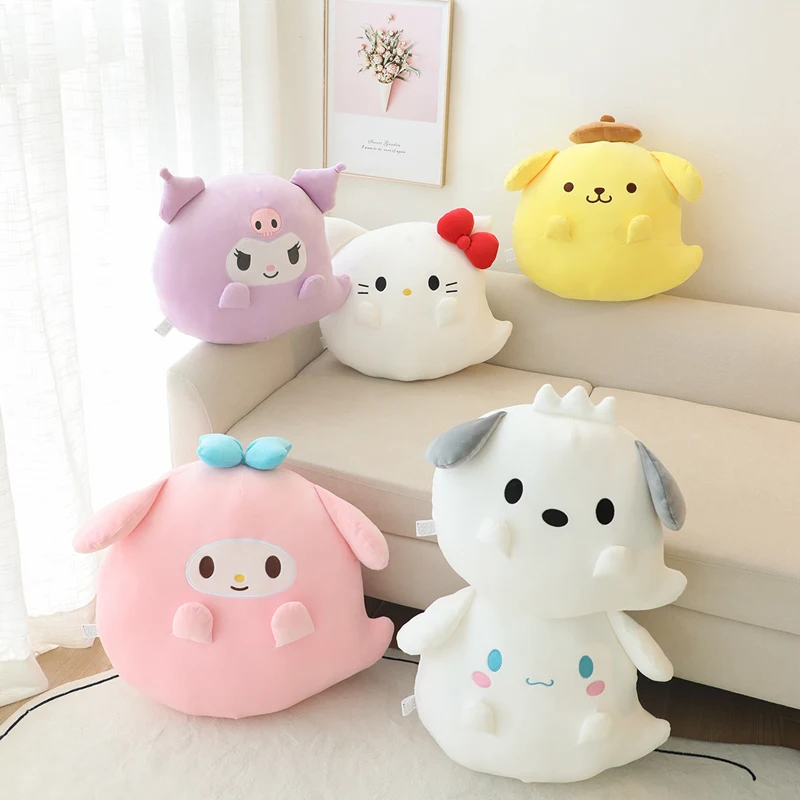 

Японское аниме Sanrio понравико Cinnamoroll, плюшевая игрушка, мягкая Милая мультяшная плюшевая подушка Kuromi My Melody, подарки для девочки