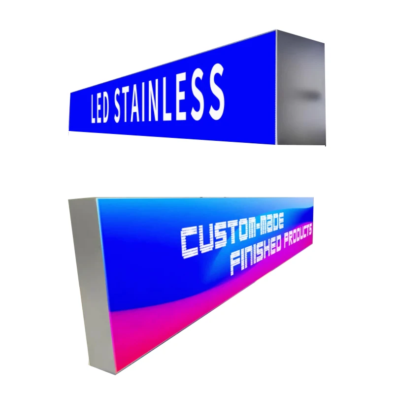 HongHao Customized LED Full Color Display Screen Stylish Stainless Steel Mall Entrance Frame Electronic Advertising Board