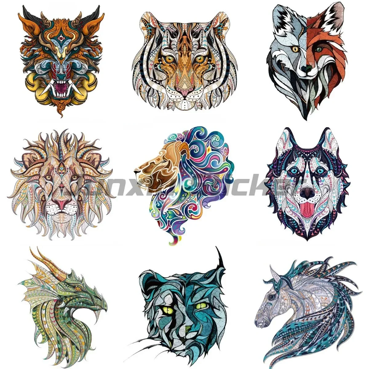 

Art Creative Animal Wolf Tiger Stickers Motorcycle Laptop Truck Window Vinyl Car Helmet Wall Room Book Customizable