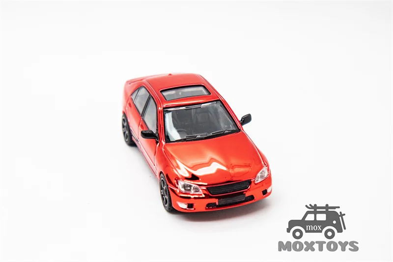 Biens DI-Modèle de voiture rouge moulé sous pression, électroplaque, IS300, 1:64