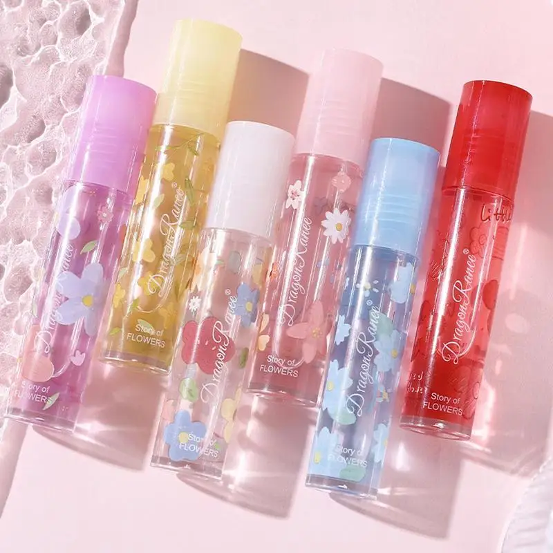 Colorless Lip Gloss Cute Roll On Lip Balm With Hydrating Floral Oil Nourish Moisturizing And Transparent Lip Oil For Autumn