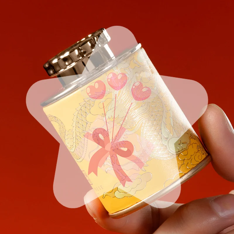 NEW Dragon Mini Empty Tea Tin Can Household Green Black Tea Sealed Jar Portable Travel Small Tea Packaging Box Paper Storage Ca