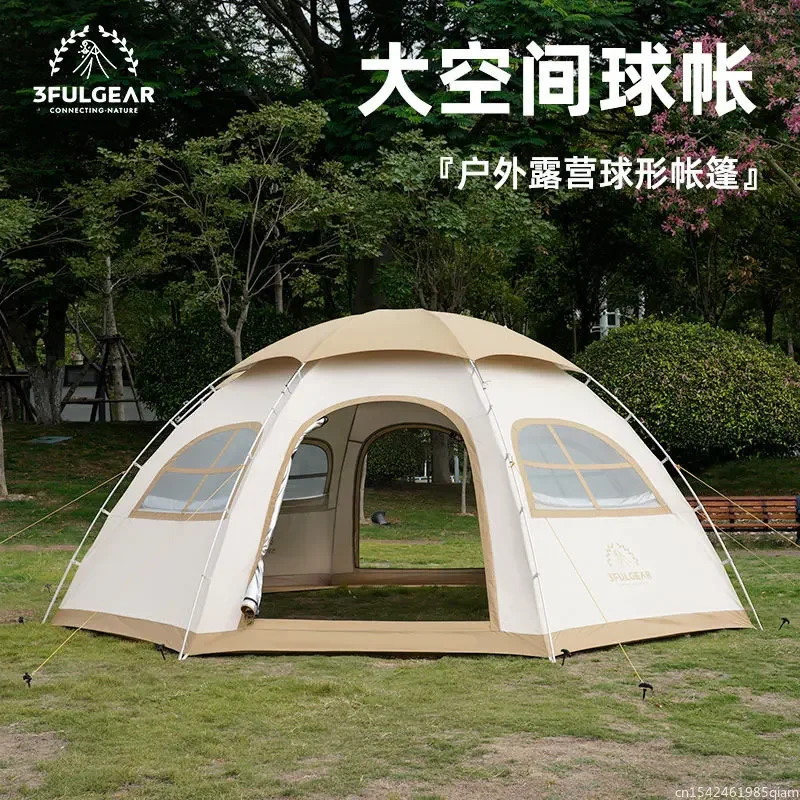 New Outdoor Hemispherical Tent  Dome Camping 4-Seasons Tent  Windproof 3-4 Person Travel Tent