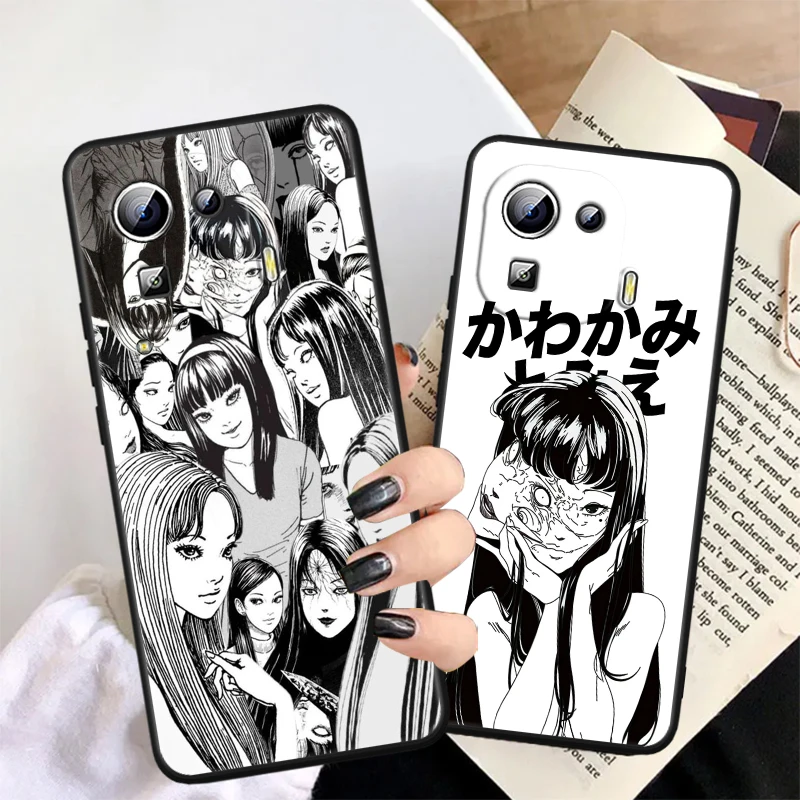 T-Tomie Kawakami Anime Fashion For Xiaomi Mi 14 13T 13 12T 12 11T 11i 11 10T 10 Pro Lite Ultra 5G Black Back Phone Case