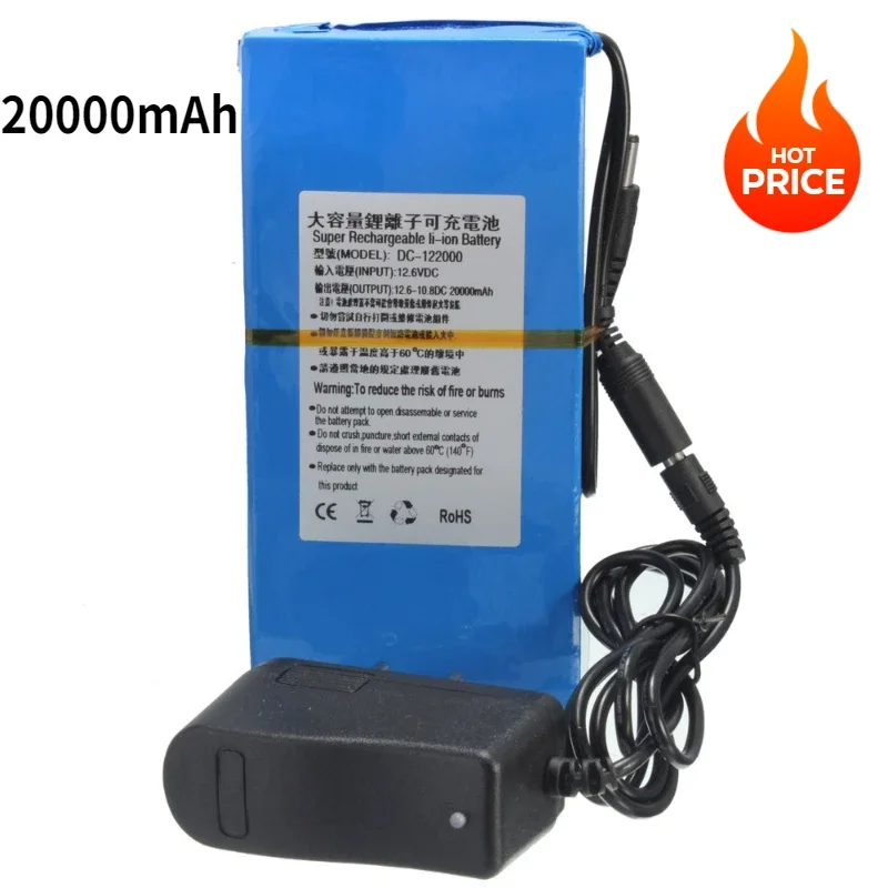 12V Polymer Lithium Battery 20000mAh LED Solar Energy Storage Street Lamp Monitoring Motor Equipment Rechargeable Battery Pack