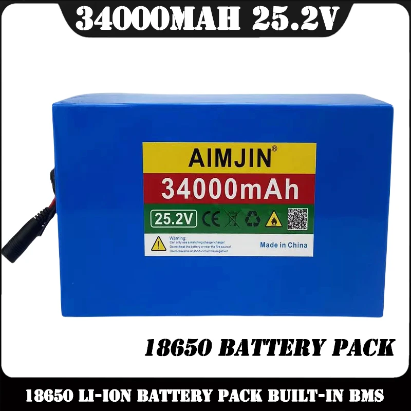 

NEW 100% 6S10P 25.2V 34000mAh 18650.0 Lithium Battery Pack Suitable for Electric Bicycle Outdoor Power Supplies etc