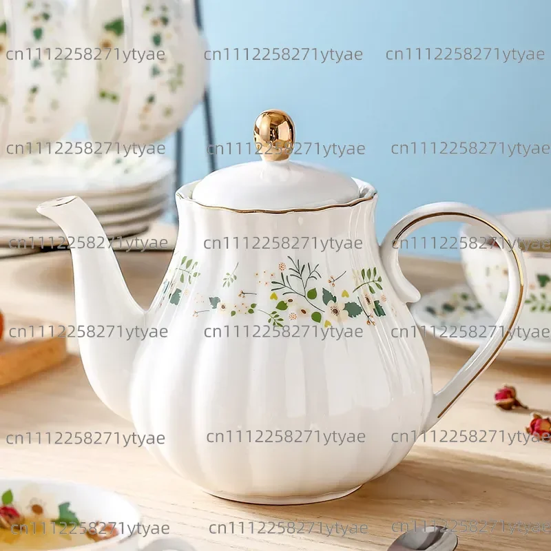 European Tea Set + Ceramic Coffee Set Cup Red Tea Cup Pastoral Phnom Penh Afternoon Tea Pumpkin Teapot Coffee Set