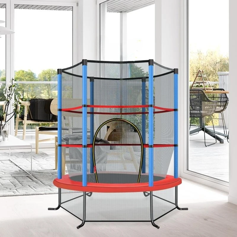 140cm - Gartentrampolin mit Sicherheitsnetz - 135KG Tragfähigkeit - Ideal für Hinterhof, Rasen, Picknick, Strand, Party - Familien-Fitness-Trampolin